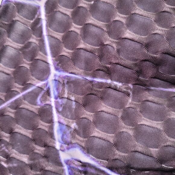 Women's Legging High Waist Lightning Bolt Workout Yoga Pants Blue/Black XX-Large - Picture 6 of 11